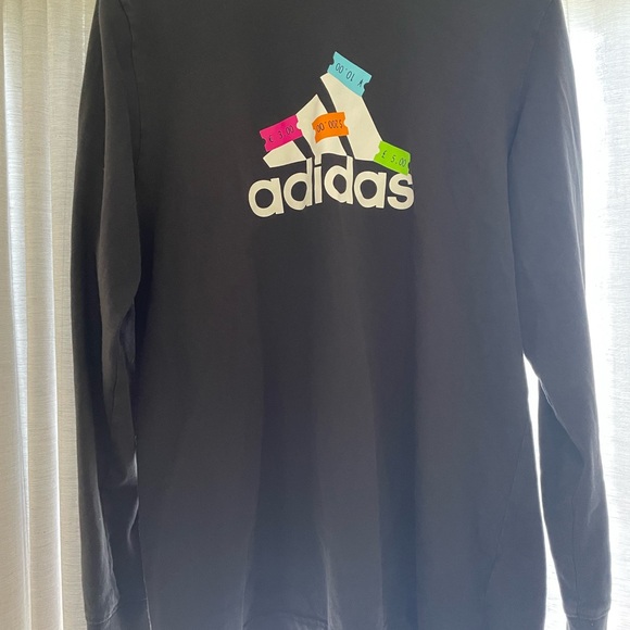 Adidas Original ( Nutrition Facts) Snack Athlete Long Sleeve In Black Medium - Picture 5 of 5